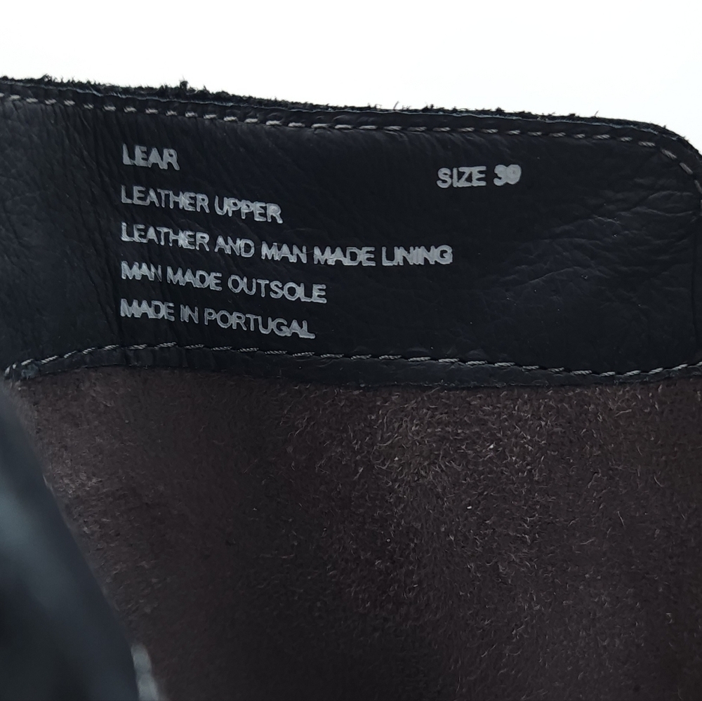 Miz Mooz Lear Black Leather Zip Up Mid Calf Boots - Picture 9 of 10